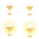 Zdjęcie przedstawia Puchary eucharystyczne