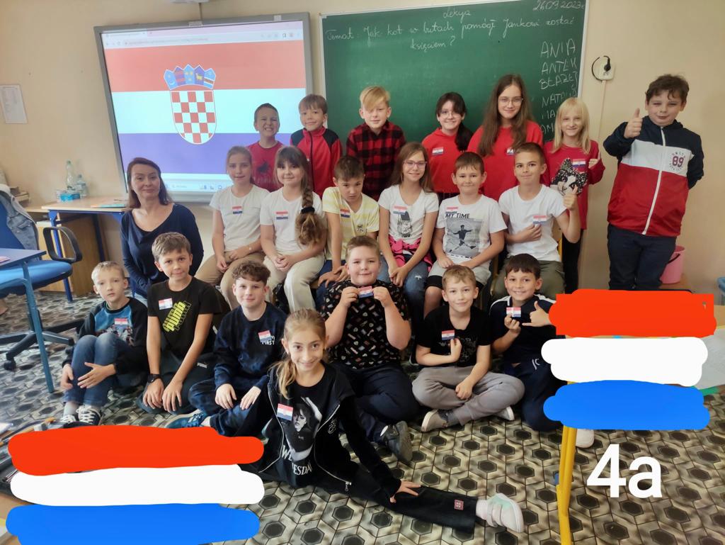 klasa 4a ubrana w kolory Chorwacji